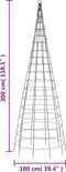 vidaXL - Lichtkegel - met - grondpinnen - 550 - meerkleurige - LED's - 300 - cm