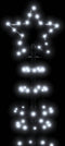 vidaXL - Lichtkegel - met - grondpinnen - 570 - koudwitte - LED's - 300 - cm