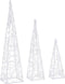 vidaXL - Lichtkegelset - decoratief - LED - 30/45/60 - cm - acryl - blauw
