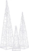 vidaXL - Lichtkegelset - decoratief - LED - 30/45/60 - cm - acryl - blauw