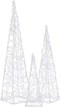 vidaXL - Lichtkegelset - decoratief - LED - 30/45/60 - cm - acryl - koudwit