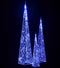 vidaXL - Lichtkegelset - decoratief - LED - 30/45/60 - cm - acryl - blauw