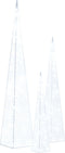 vidaXL - Lichtkegelset - decoratief - LED - 30/45/60 - cm - acryl - koudwit