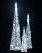 vidaXL - Lichtkegelset - decoratief - LED - 30/45/60 - cm - acryl - koudwit