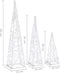 vidaXL - Lichtkegelset - decoratief - LED - 30/45/60 - cm - acryl - koudwit