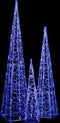 vidaXL - Lichtkegelset - decoratief - LED - 60/90/120 - cm - acryl - blauw