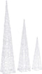 vidaXL - Lichtkegelset - decoratief - LED - 60/90/120 - cm - acryl - koudwit