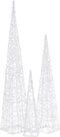 vidaXL - Lichtkegelset - decoratief - LED - 60/90/120 - cm - acryl - koudwit