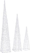 vidaXL - Lichtkegelset - decoratief - LED - 60/90/120 - cm - acryl - meerkleurig