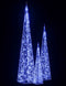 vidaXL - Lichtkegelset - decoratief - LED - 60/90/120 - cm - acryl - blauw