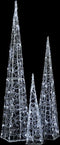 vidaXL - Lichtkegelset - decoratief - LED - 60/90/120 - cm - acryl - koudwit