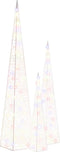 vidaXL - Lichtkegelset - decoratief - LED - 60/90/120 - cm - acryl - meerkleurig