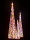 vidaXL - Lichtkegelset - decoratief - LED - 60/90/120 - cm - acryl - meerkleurig