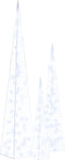 vidaXL - Lichtkegelset - decoratief - LED - 60/90/120 - cm - acryl - blauw