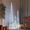 vidaXL - Lichtkegelset - decoratief - LED - 60/90/120 - cm - acryl - koudwit