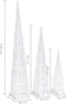 vidaXL - Lichtkegelset - decoratief - LED - 60/90/120 - cm - acryl - koudwit