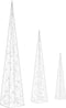 vidaXL - Lichtkegelset - decoratief - LED - 60/90/120 - cm - acryl - meerkleurig