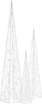 vidaXL - Lichtkegelset - decoratief - LED - 60/90/120 - cm - acryl - koudwit