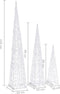 vidaXL - Lichtkegelset - decoratief - LED - 60/90/120 - cm - acryl - blauw