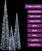 vidaXL - Lichtkegelset - decoratief - LED - 60/90/120 - cm - acryl - koudwit
