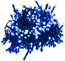 vidaXL - Lichtslinger - cluster - met - 3000 - LED's - blauw - 23 - m - PVC