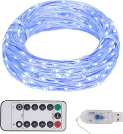 vidaXL - Lichtslinger - met - 300 - LED's - 30 - m - blauw