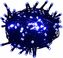 vidaXL - Lichtslinger - met - 600 - LED's - blauw - 60 - m - PVC