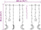 vidaXL - Lichtslinger - ster - en - maan - afstandsbediening - 138 - LED's - warmwit