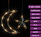 vidaXL - Lichtslinger - ster - en - maan - afstandsbediening - 138 - LED's - warmwit