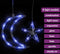 vidaXL - Lichtslinger - ster - en - maan - afstandsbediening - 138 - LED's - blauw