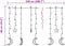 vidaXL - Lichtslinger - ster - en - maan - afstandsbediening - 345 - LED's - warmwit