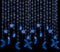 vidaXL - Lichtslinger - ster - en - maan - afstandsbediening - 345 - LED's - blauw