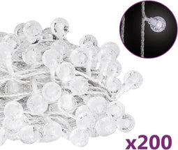 vidaXL - Lichtsnoer - met - 200 - LED's - 8 - functies - koudwit - 20 - m