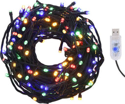 vidaXL - Lichtsnoer - met - 400 - LED's - en - 8 - effecten - 40 - m - meerkleurig