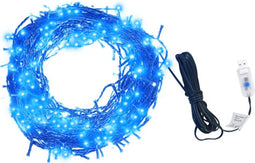 vidaXL - Lichtsnoer - met - 400 - LED's - met - 8 - lichteffecten - 40 - m - blauw