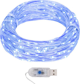 vidaXL - Lichtsnoer - met - 400 - microLED's - blauw - 8 - functies - 40 - m