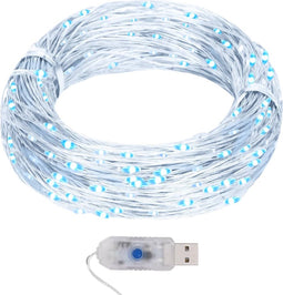 vidaXL - Lichtsnoer - met - 400 - microLED's - koudwit - 8 - functies - 40 - m