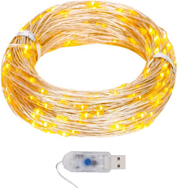 vidaXL - Lichtsnoer - met - 400 - microLED's - warmwit - 8 - functies - 40 - m