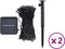 vidaXL - Lichtsnoeren - 2 - st - 2x200 - LED's - solar - binnen/buiten - meerkleurig