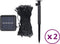 vidaXL - Lichtsnoeren - 2 - st - met - 2x200 - LED's - solar - binnen/buiten - koudwit