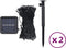 vidaXL - Lichtsnoeren - 2 - st - met - 2x200 - LED's - solar - binnen/buiten - blauw