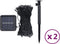 vidaXL - Lichtsnoeren - 2 - st - met - 2x200 - LED's - solar - binnen/buiten - warmwit