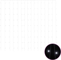 vidaXL - Lichtsnoergordijn - met - 300 - LED's - en - 8 - functies - 3x3 - m - koudwit