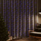 vidaXL - Lichtsnoergordijn - met - 300 - LED's - en - 8 - functies - 3x3 - m - blauw