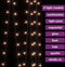 vidaXL - Lichtsnoergordijn - met - 300 - LED's - en - 8 - functies - 3x3 - m - warmwit