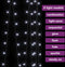 vidaXL - Lichtsnoergordijn - met - 300 - LED's - en - 8 - functies - 3x3 - m - koudwit