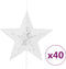vidaXL - Lichtsnoergordijn - sterren - met - 200 - LED's - en - 8 - functies - koudwit
