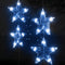 vidaXL - Lichtsnoergordijn - sterren - met - 200 - LED's - en - 8 - functies - blauw