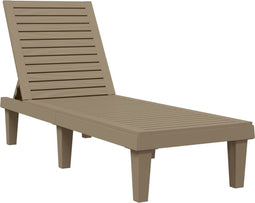 vidaXL - Ligbed - 155x58x83 - cm - polypropeen - lichtbruin