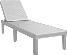 vidaXL - Ligbed - 159x57x83,5 - cm - polypropeen - grijs